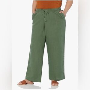 Amazon Basic Essentials Women’s Cropped Green Pants 2X 18-20